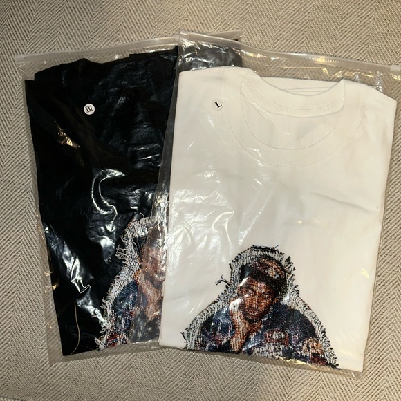 TEAM US SPORTS CLUB - Exclusive PatchWork KOBE WOVEN TEE - NIB (White) L